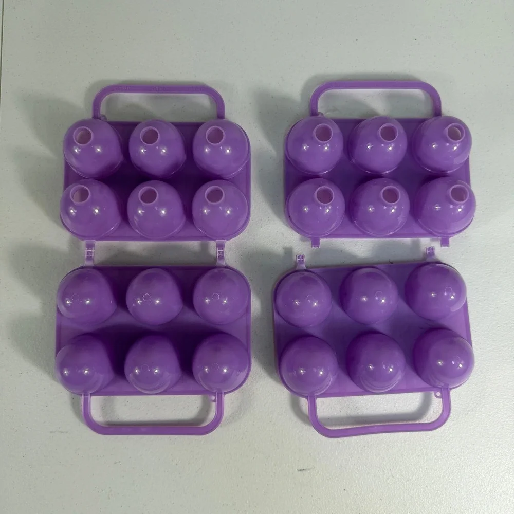 Jell-O Shots Egg Molds Jigglers‎ Retro 90s Purple Plastic Lot of 2 Purple Easter